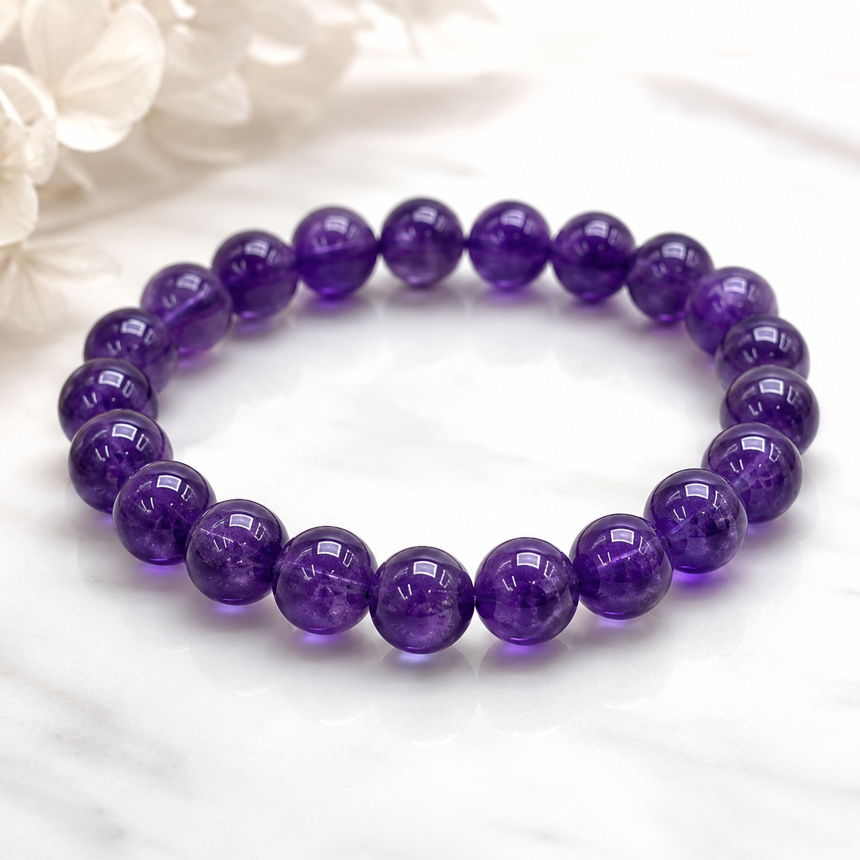 Amethyst 8-14mm bracelet.