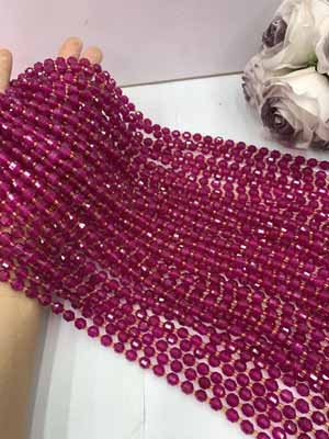 High-imitation ruby lulutong 8mm, 38cm long chain.