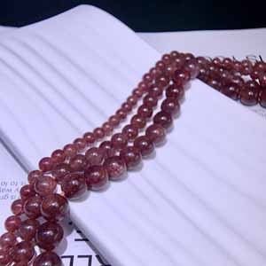 Cherry strawberry crystal semi-finished (6-8-10mm) long chain 39cm.