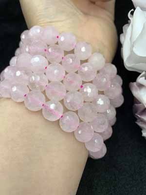 Rose quartz bracelet 10mm.