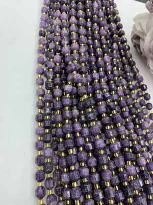Purple Seraphinite Lucky Bead 8mm, 38cm Long Chain