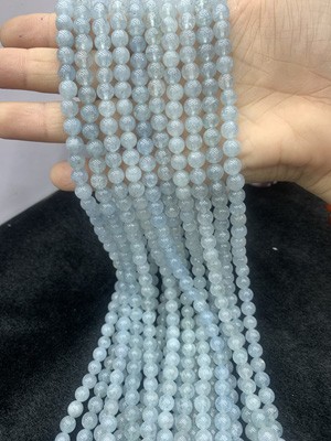 Aquamarine three-wrap 6mm.
