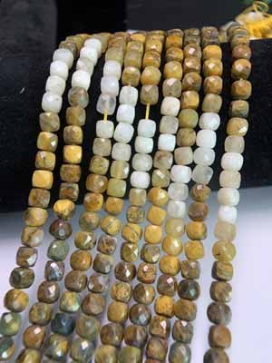 Gradient pietersite sugar cube (size: 4-5mm) semi-finished long chain 39cm