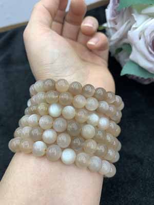 Orange moonstone bracelet 8mm.