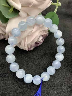 Aquamarine 6-14mm bracelet.