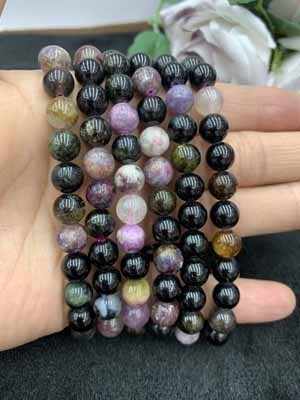 Colorful tourmaline bracelet (8mm-10mm)