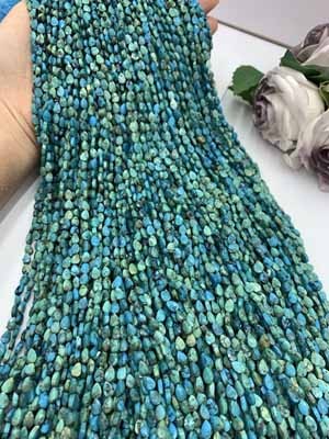 Turquoise 4×6mm Teardrop Shape 38cm Long Chain