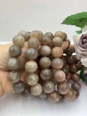 Orange moonstone bracelet 14mm.