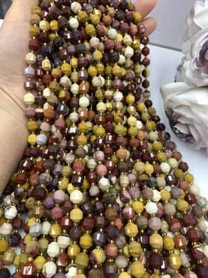 Egg yolk stone lulutong 8mm, 38cm long chain.