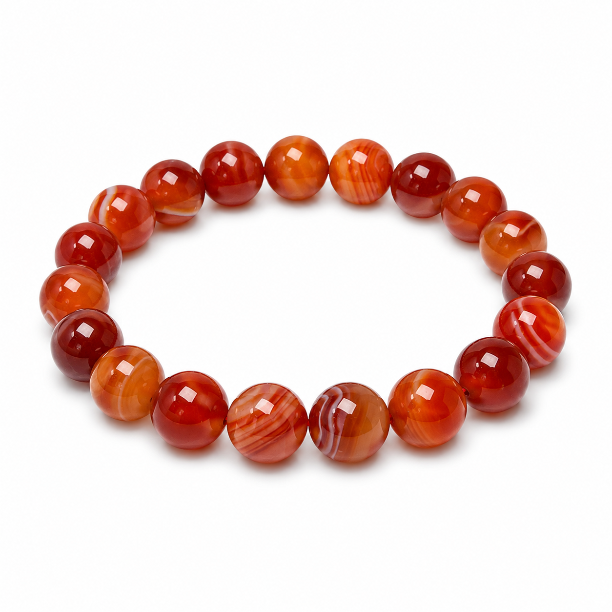 Flame Red Agate Bracelet