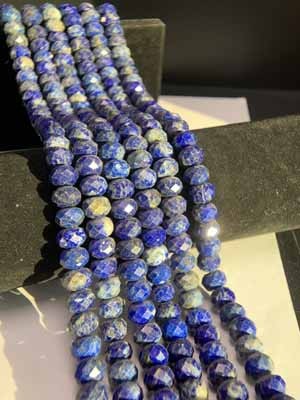 Lapis Lazuli Abacus Beads (7×10mm) Semi-Finished Long Chain 39cm