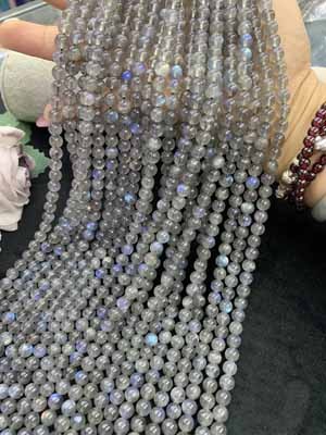 Labradorite 6mm Semi-Finished Long Chain, 38cm