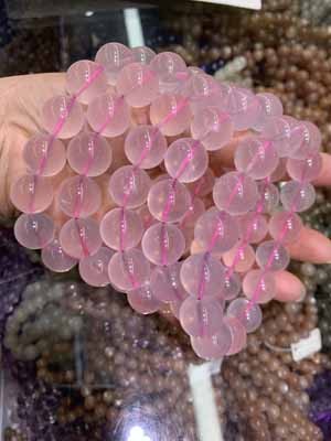 Starlight Pink Quartz Bracelet 12mm