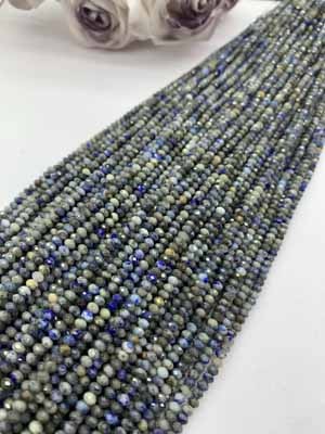 Lapis Lazuli Abacus Beads 3×4mm Long Chain 38cm