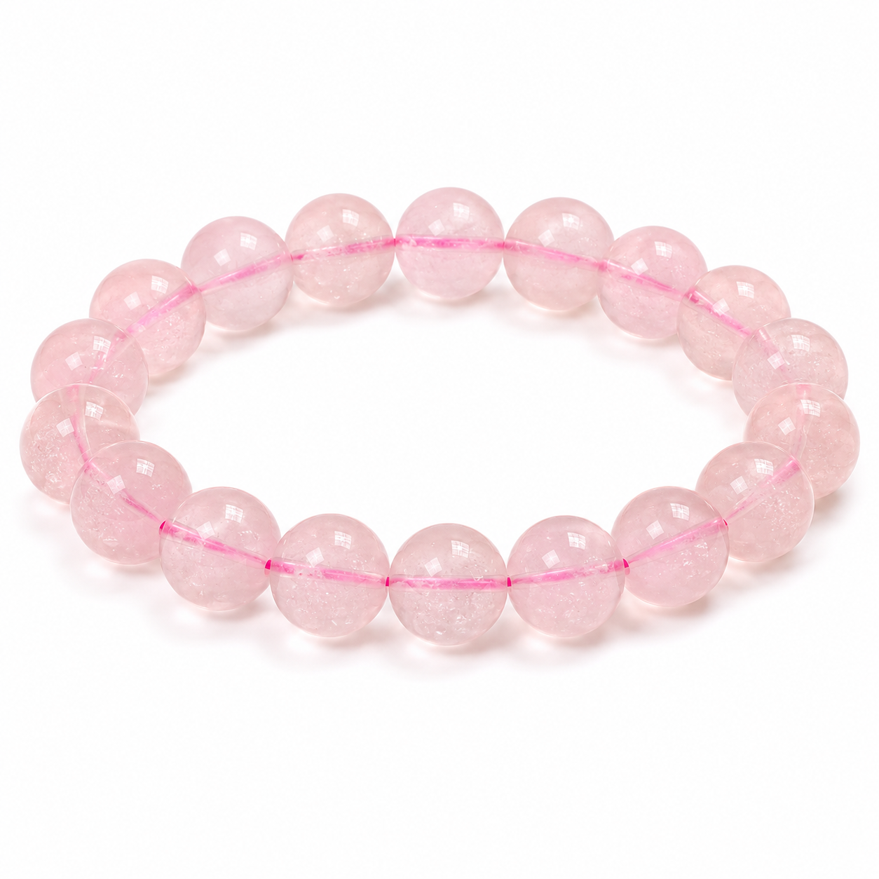 Starlight Pink Quartz Bracelet 12mm