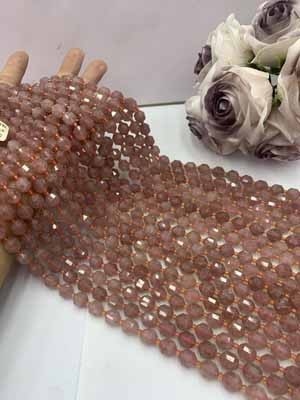 Strawberry quartz lulutong 10mm, 38cm long chain.