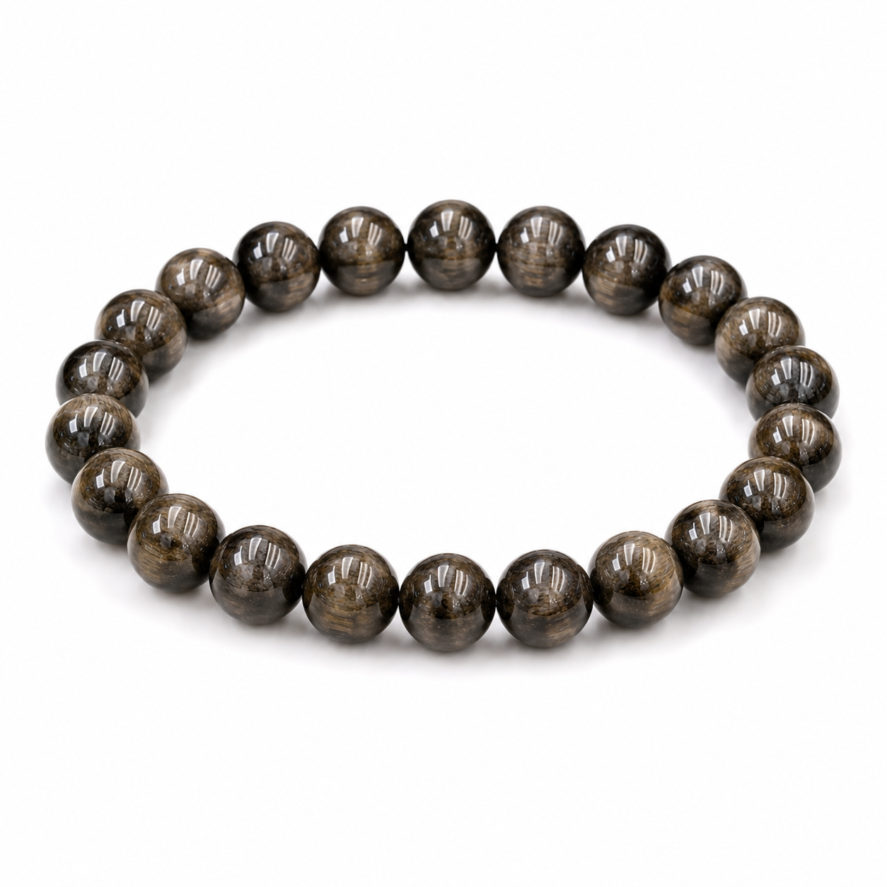 Grey cat's eye stone bracelet