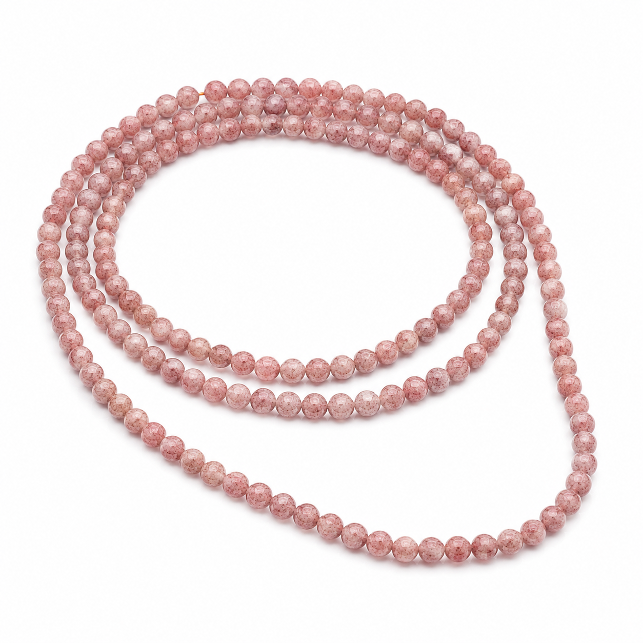 Cherry strawberry quartz three-wrap 6mm.