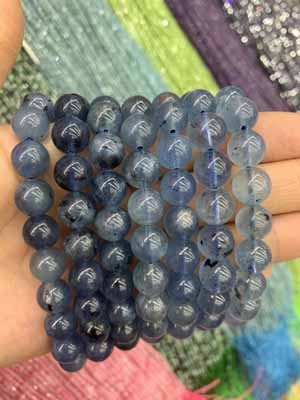 Aquamarine 8-10mm bracelet.