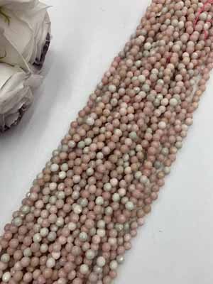 Pink opal teardrop 6mm, long chain 38cm.