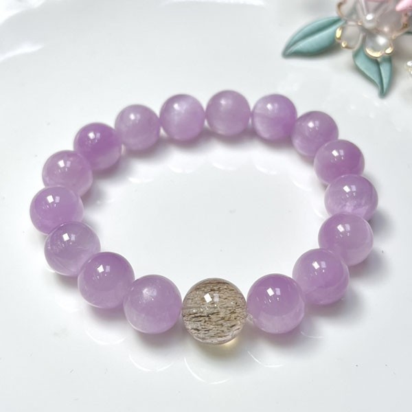 Ice Purple Cat's Eye Kunzite DIY Bracelet