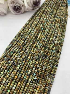 Turquoise Abacus Beads 3×4mm Long Chain 38cm