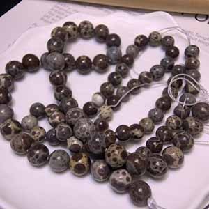 Bird's Eye Jasper Long Chain (8–10mm) Semi-finished, 39cm