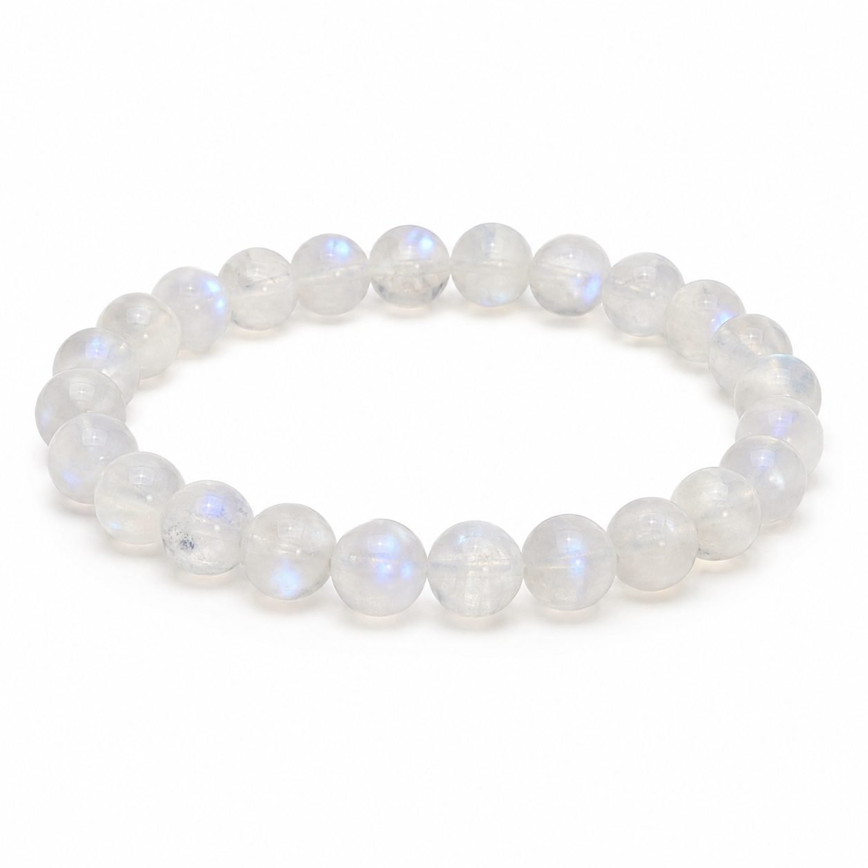 Blue Moonstone Bracelet 8mm–12mm ¥8 each