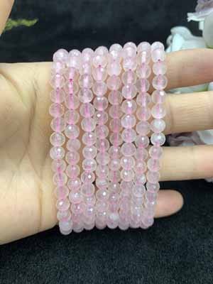 Rose quartz bracelet 6mm.