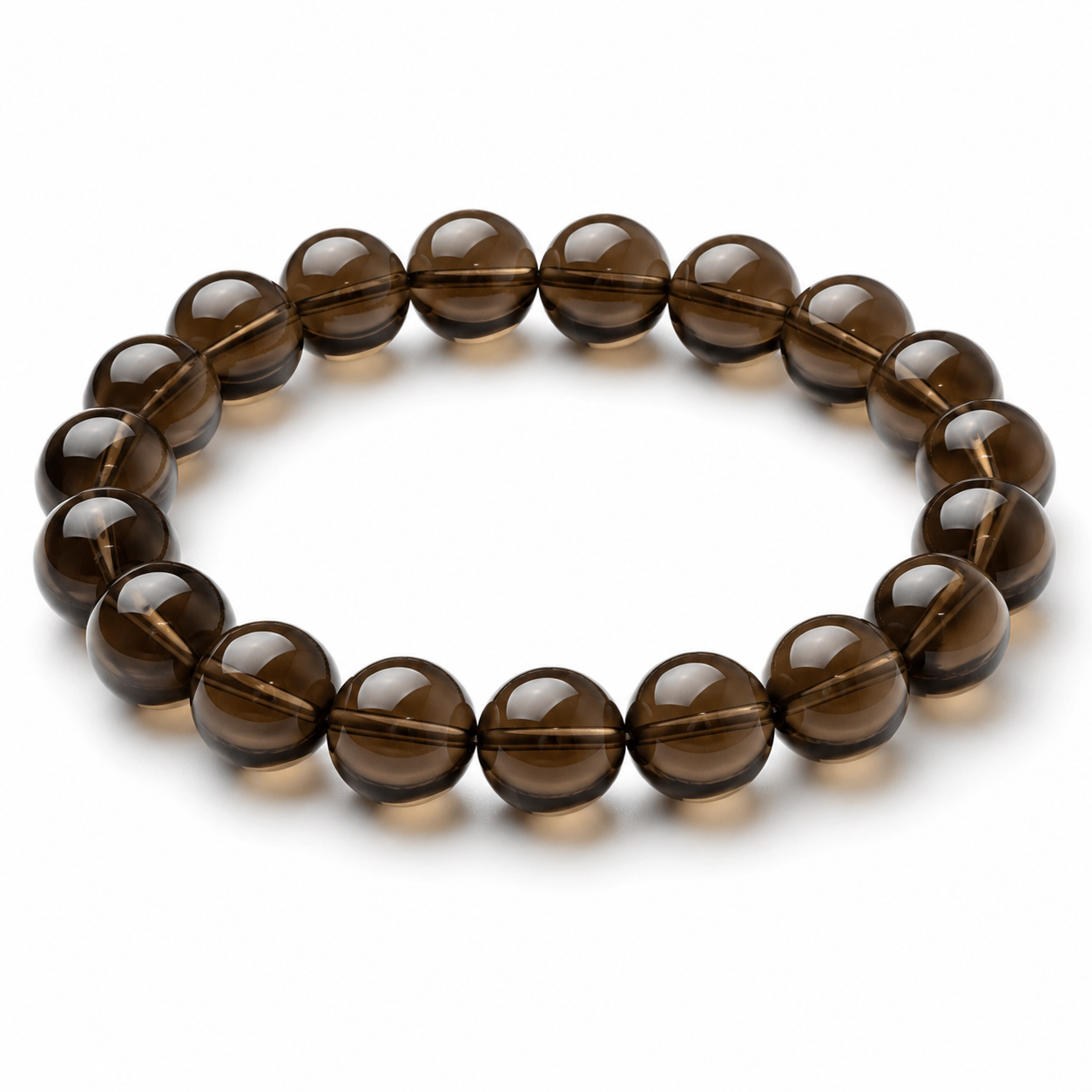 Smoky quartz 10mm bracelet.