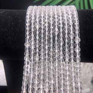 White crystal sugar cube 4x4mm semi-finished long chain 39cm.