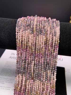 Colorful spinel diamond cut gradient long chain (2mm) semi-finished. 39cm