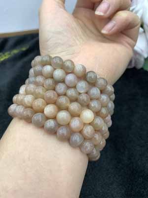 Orange moonstone bracelet 8mm.