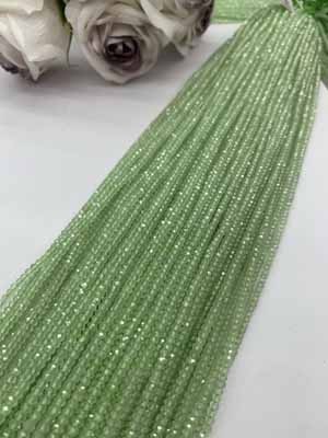 Prehnite Abacus Beads 2×3mm, 38cm long strand