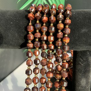 Red tiger's eye lulutong (7mm) semi-finished 39cm.