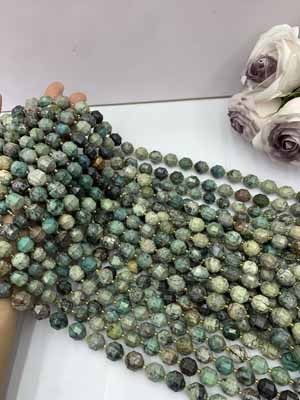 Phoenix turquoise lulutong 12mm, 38cm long chain.