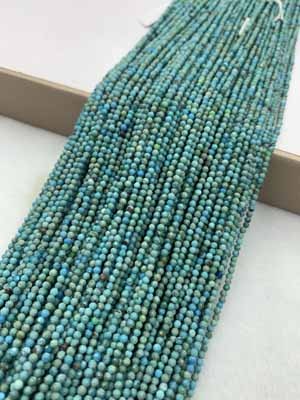 Turquoise Small Faceted Long Chain 38cm