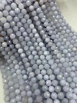 Aquamarine 128 facets 6mm, 8mm, 10mm, semi-finished long chain 38cm.