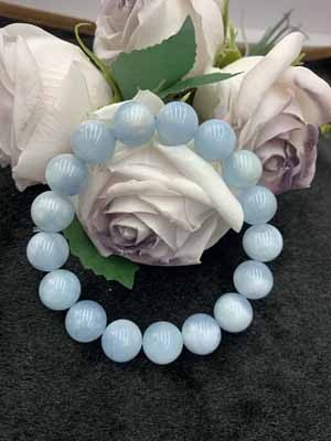 Aquamarine 12-14mm bracelet.