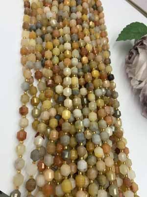 Rainbow Agate Lulutong Beads 8mm, 38cm long strand
